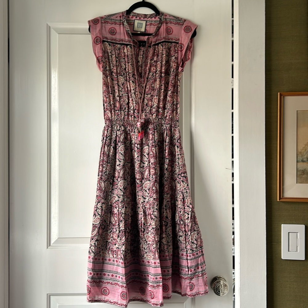 Alicia Bell Pink Paisley Midi Dress - Sleeveless Boho Style